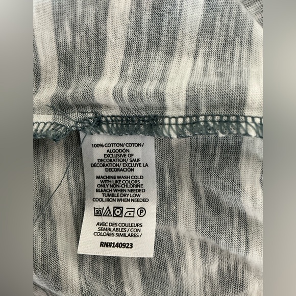 LOFT Women's Blue and White Striped Knit Top - Picture 6 of 6